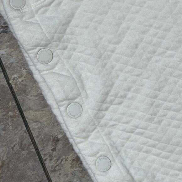 L.L. Bean Women’s Quilted Snap-Side Tunic Top Ivory White Size M - Picture 2 of 13